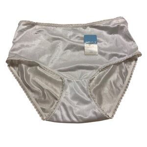 Vintage Panties Womens Small Simply Basic White Nylon Sissy Panty New NWT Retro